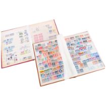2 part-filled stock books, European and worldwide stamps