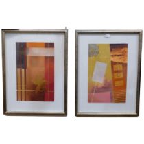 Eric Hewitson (1996) - 2 coloured screen prints - cadence IX and cadence I. 80x60cm, framed. (2).
