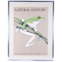 A pair of framed coloured advertising posters 'Natural History' - The Royal Scottish Museum, Chamber