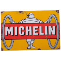 A reproduction Michelin enamel advertising sign, W30cm