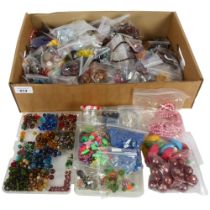 Large quantity of various jewellery making beads, earrings etc