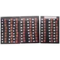 3 sheets of Queen Victoria penny red stamps, plates 71/224 (missing 219 + 223).