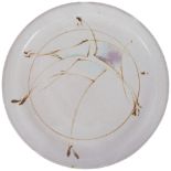 A studio pottery plate with abstract design, signed to base, diameter 28cm Good condition, no chips,