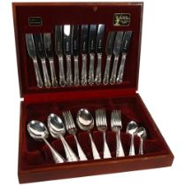 COOPER, DUDLAM SHEFFIELD ENGLAND - canteen of plated cutlery for 6 people (48 pieces), cased