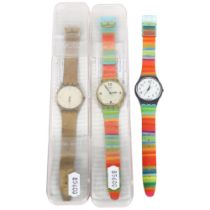 2 Swatch Skinstripes quartz wristwatches (1 box), and another (3)