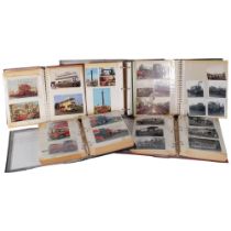 5 photograph albums depicting buses, trams and trains