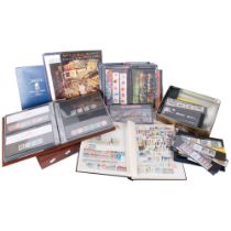 A Royal Mail album of presentation packs, quantity of loose packs, stock book albums etc.