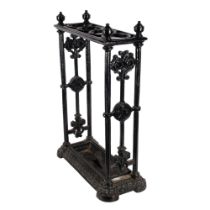 An Antique George V cast-iron stick stand, H63cm