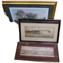 A set of 4 Anton Peck 3-D pictures, 3 views of Hastings and St Leonards, etc