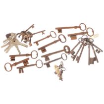 A quantity of various antique and other keys.