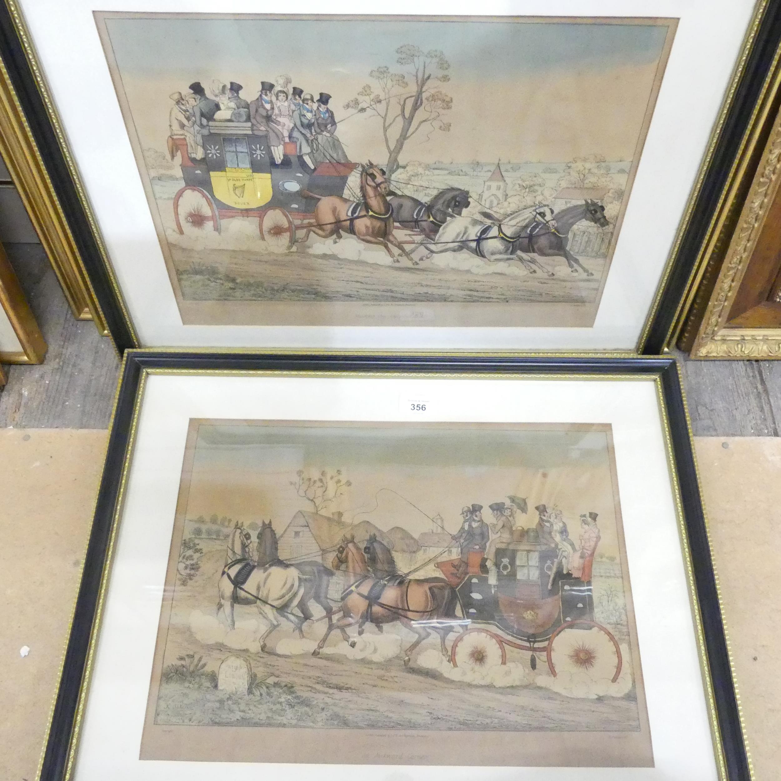 A set of 4 Laurie 19th century coloured engravings, London views, including Coronation procession of