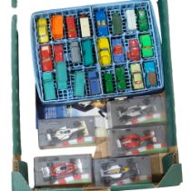 A Vintage Matchbox Series Collector's case, referenced no. 41, and a quantity of diecast vehicles,