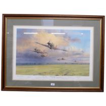 A limited edition coloured print "Hurricane Scramble", by Robert Taylor, artist's proof 18/50,