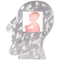 DAVID GERSTEIN - Baby within a head, a limited edition triple layer hand-cut and painted heavy steel