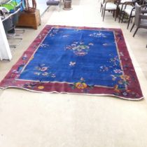 A Chinese Mandarin carpet. 300x237cm.