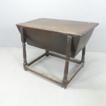 A 19th century oak dough bin. 95x71x61cm.