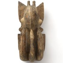 A Jimini (Djimini), Ivory Coast wood carved mask, height 40cm