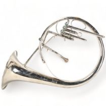 A mid 20th century Helicon, brass section instrument, in hard case, originally from the Roy Castle
