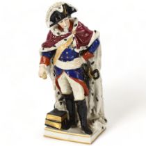 19th century Volkstedt porcelain figure of a General, height 23cm 2 fingers broken, otherwise good