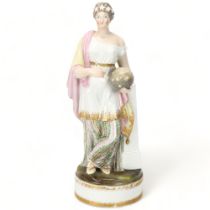 19th century Paris porcelain figure of Uranie, height 28cm Good condition, gilding slightly rubbed