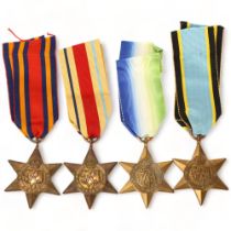 A group of 4 Second World War British Military medals, comprising Burma Star, Africa Star,