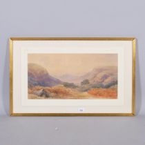 A Fielder, extensive landscape Mahabaleshwar, Ghanli India, watercolour, signed and dated 1935, 26cm