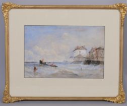 Edward Tucker (1830 - 1909), fishing boat off the north coast, watercolour, signed, 20cm x 31cm,