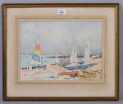 Donald Adby (1924 - 2004), after the race, watercolour, signed, 25cm x 35cm, framed Some light