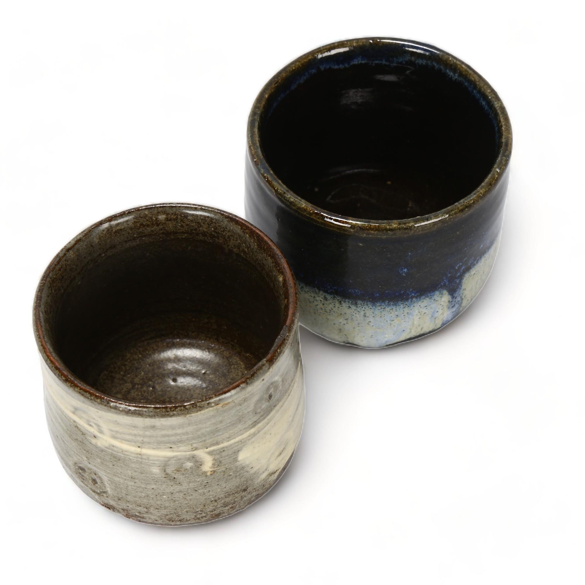 Leach Pottery, St Ives, 2 Yunomi / tea bowls, TREVOR CORSER and JOHN BEDDING, makers stamp and - Image 2 of 3