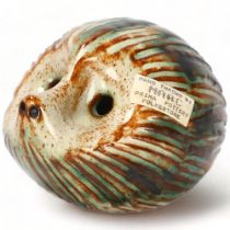 MARCUS GOLDBERGER for Prima Pottery, Folkestone, UK, a studio ceramic hedgehog circa 2010, signed PP