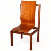 MARTIN STOLL, a bent ply limited edition reading chair, No 124 designed in 1995 for the French