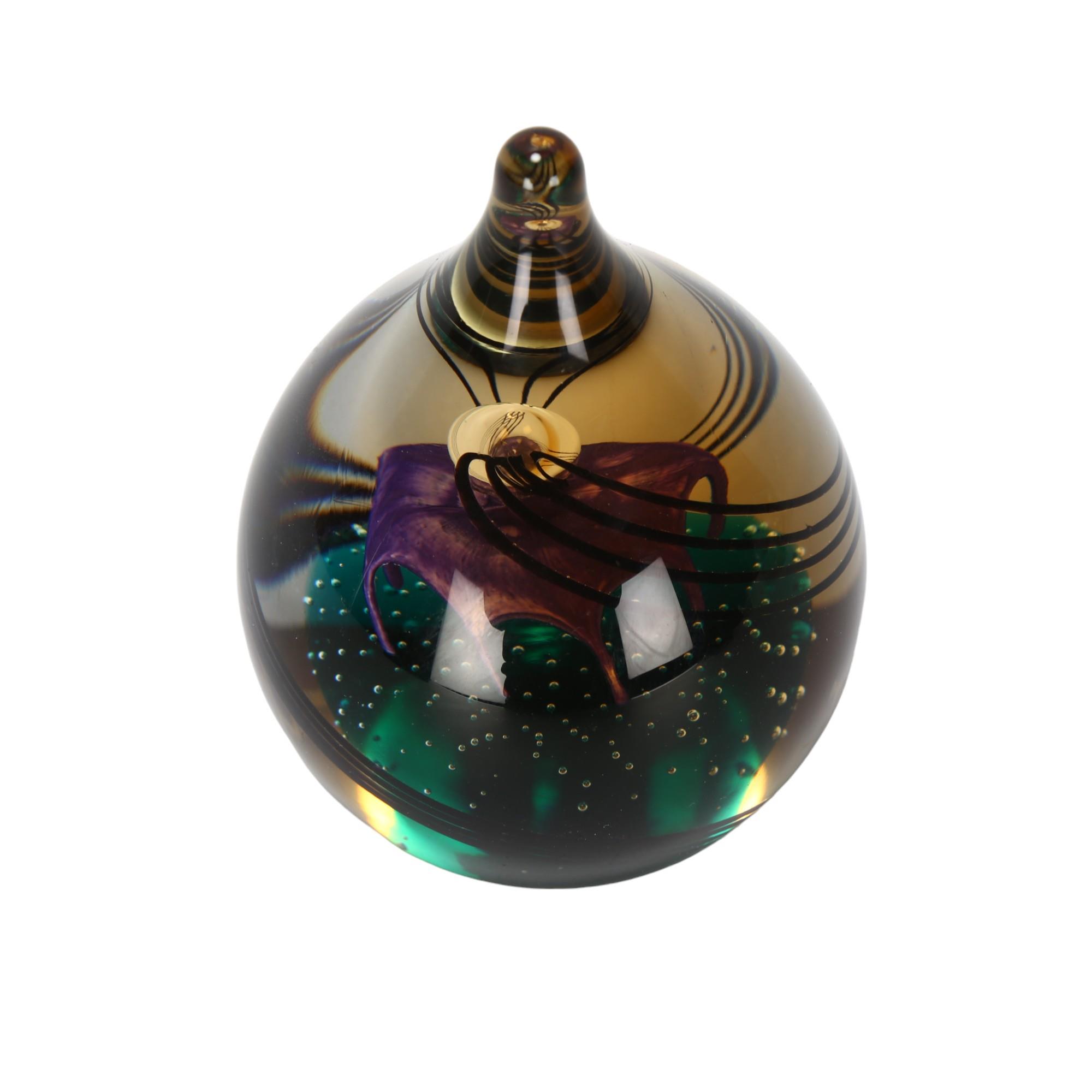 MARGOT THOMPSON for Caithness Glass, a Vivaldi design paperweight, signed and numbered 588-750 to - Image 3 of 3