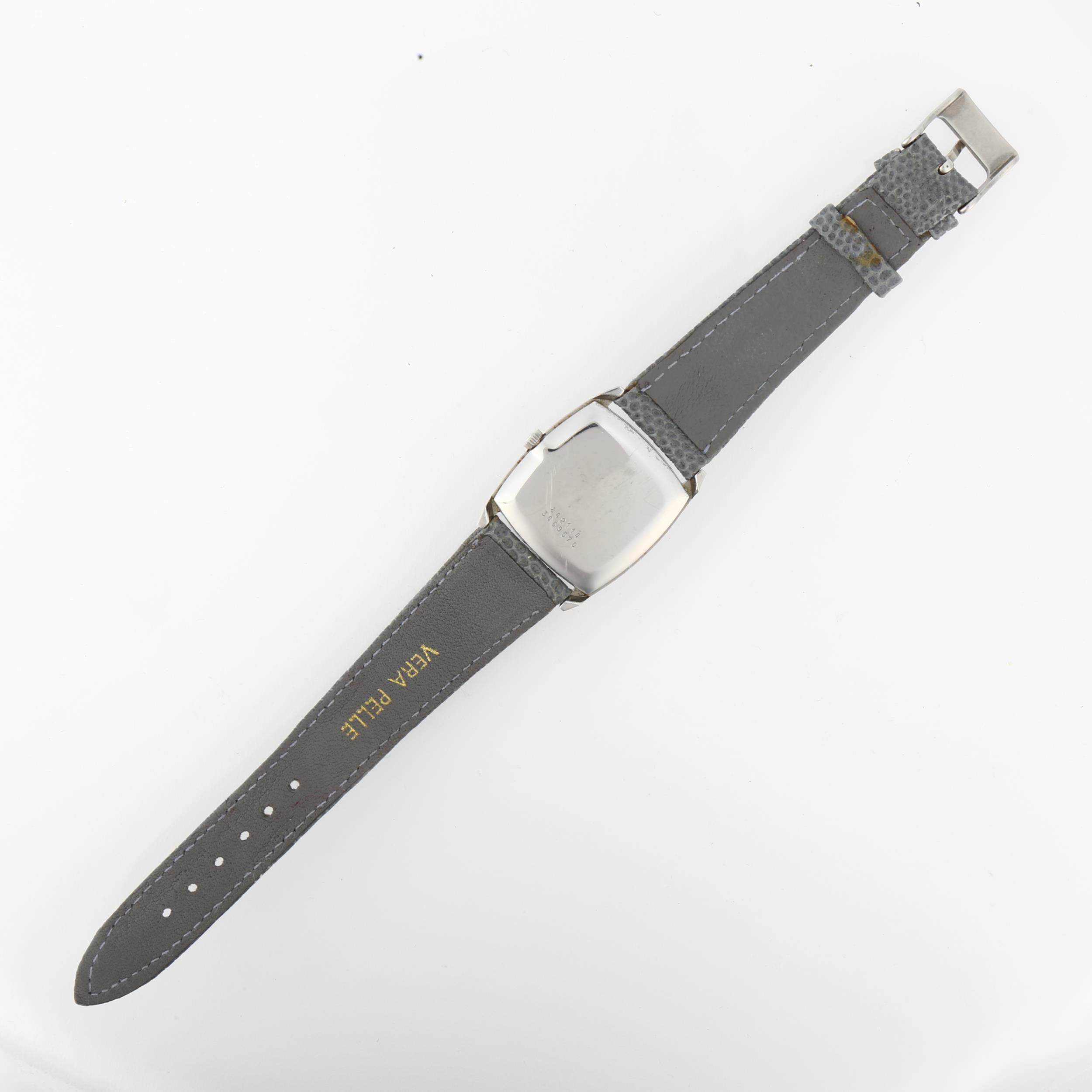 UNIVERSAL GENEVE - a stainless steel Tank mechanical wristwatch, ref. 842114, circa 1960s, - Image 3 of 5