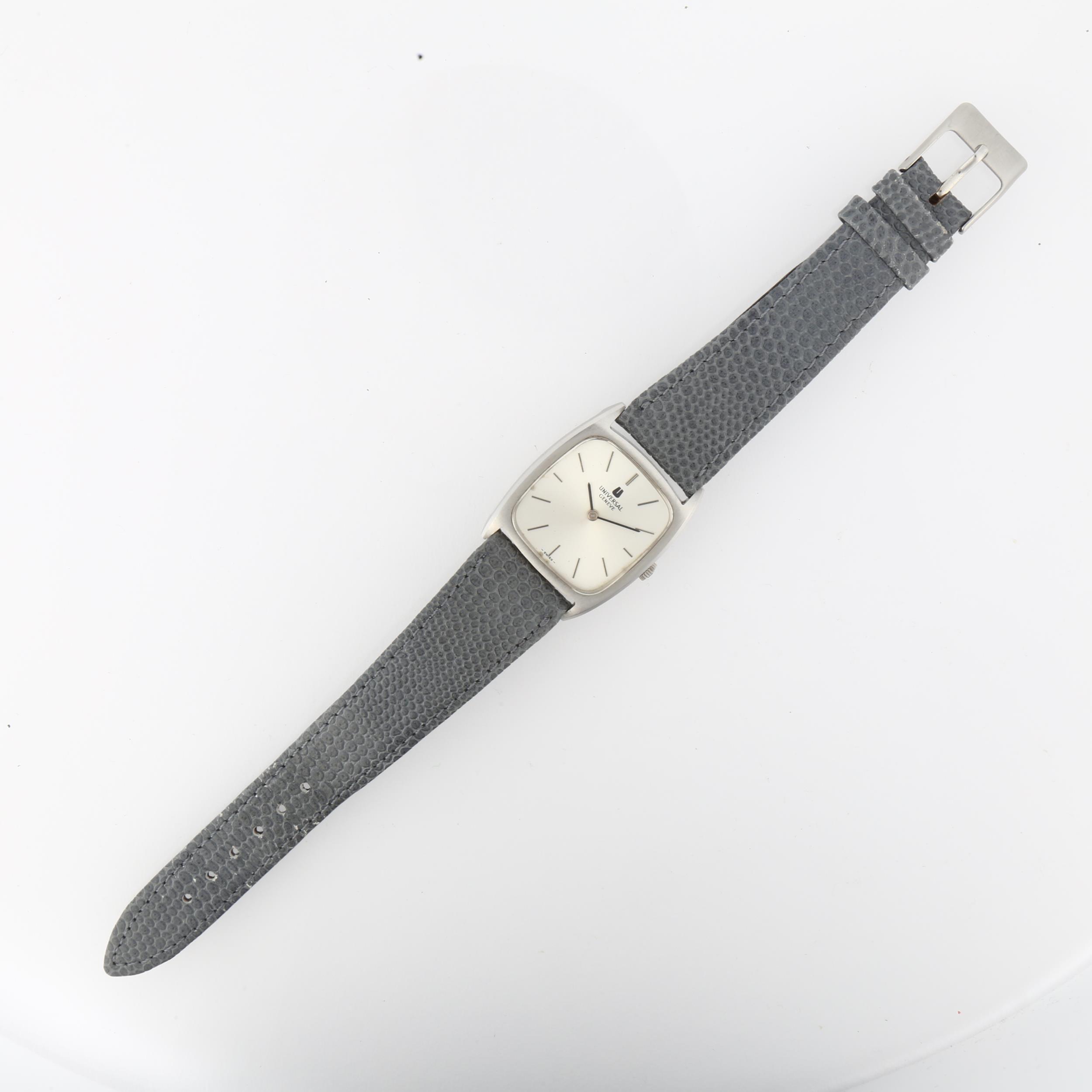 UNIVERSAL GENEVE - a stainless steel Tank mechanical wristwatch, ref. 842114, circa 1960s, - Image 2 of 5
