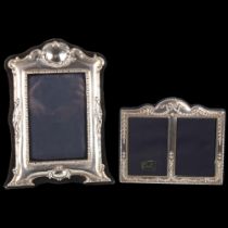 2 Elizabeth II silver-fronted photo frames, largest overall 21cm (2) No damage or repair,