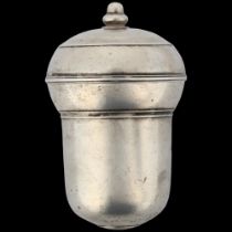 A fine George II silver 'Acorn' nutmeg grater, possibly by David Field, London circa 1750, with