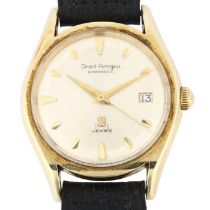 GIRARD-PERREGAUX - a gold plated stainless steel Gyromatic automatic calendar wristwatch, circa