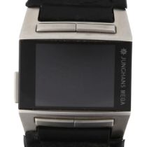 JUNGHANS - a stainless steel MEGA 1000 radio-controlled quartz digital wristwatch, ref. M26/4511