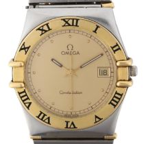 OMEGA - a bi-metal Constellation quartz calendar bracelet watch, ref. 396.1070, circa 1991,