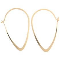 A pair of 14ct gold hoop earrings, 31.7mm, 1g No damage or repair