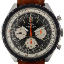 BREITLING - a stainless steel Navitimer mechanical wristwatch, ref. 0816, circa 1968, with reverse