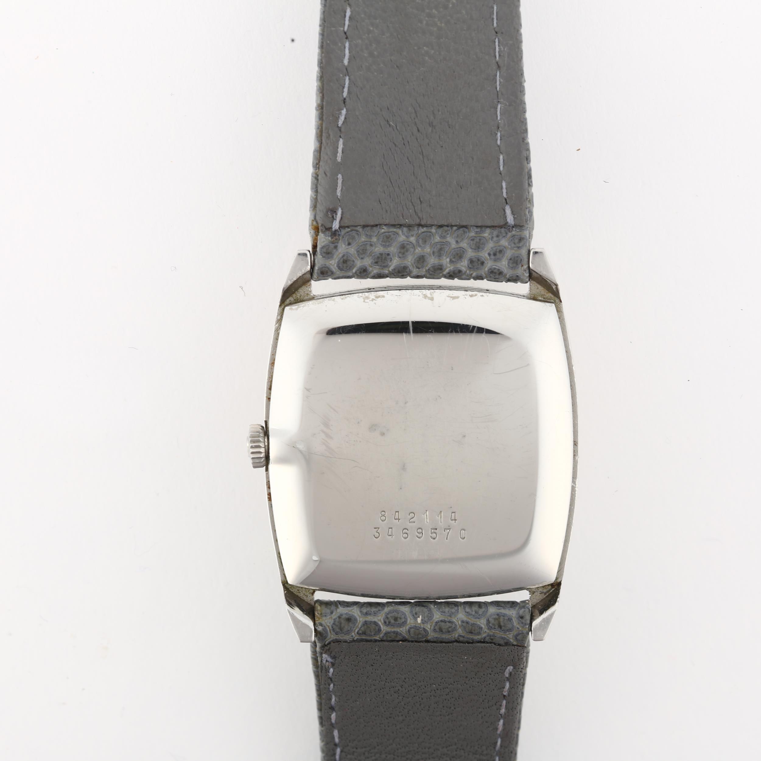 UNIVERSAL GENEVE - a stainless steel Tank mechanical wristwatch, ref. 842114, circa 1960s, - Image 4 of 5