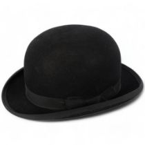 A black bowler hat by Lock & Co, London