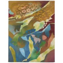 Gillian Eldridge, oil on canvas, abstract study, part of the Elaine Robinson Collection, 40cm x 30cm