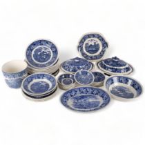 Adams, Wedgwood "English Scenic" pattern, a part Real English Ironstone dinner service, to include a