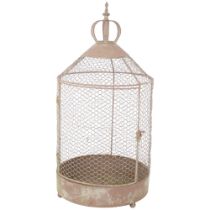 A Vintage ornamental wirework bird cage/plant holder, H57cm