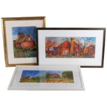 Martin Bradshaw, 4 watercolours, building studies, all framed (4)