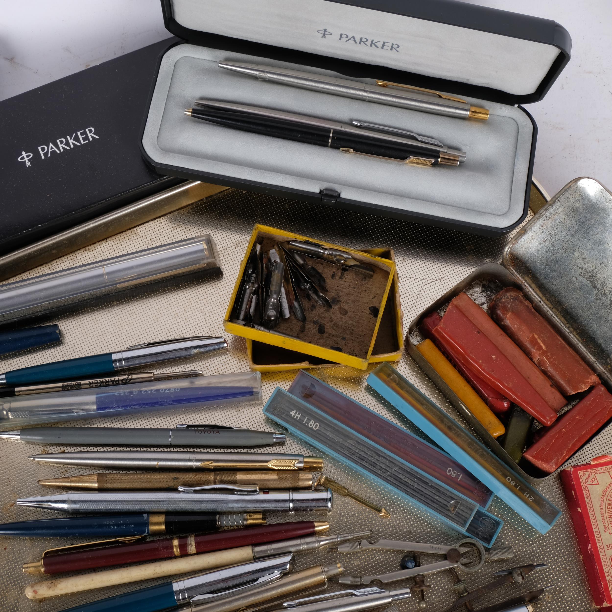 Fountain pens, ballpoint pens, drawing instruments, etc - Image 2 of 2