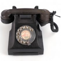 A Vintage black Bakelite GPO telephone