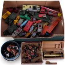 A quantity of Dinky, Lesney, Corgi, Matchbox and other diecast vehicles, and a quantity of